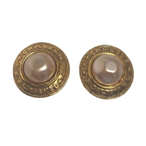 CHANEL Authentic Gold Pearl Earrings - Picture 2 of 6